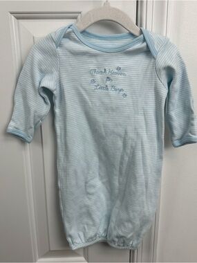 Little me thank heaven for little boys gown 0-3 EUC